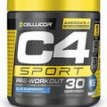 C4 Sport Pre Workout Powder Blue Raspberry - Pre Workout Energy 30 Servings