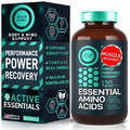 Essential Amino Acid Supplement - 3,000mg+ All 9 Essential BCAAs Amino Acids Complex for Power and Recovery - Lysine, Tryptophan, Isoleucine, Methionine - 120 Vegan, Non-GMO, Keto BCAA Capsules