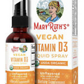 MaryRuth’s Vegan Vitamin D Unflavored Liquid Spray Organic 1 Fl oz Ex. 07/2024