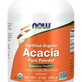 NOW Supplements, Acacia Pure Powder, Certified Organic, Highly Soluble, Mixes Easily, Intestinal Health*, 12-Ounce