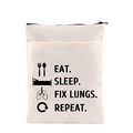 Respiratory Therapist Gifts Eat Sleep Fix Lungs Repeat Book Sleeve Respiratory Therapy Gifts RT Gifts Lung Doctor Gifts (Lungs-B)