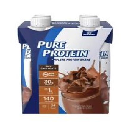 Pure Protein Rich Chocolate Protein Shake 30g Protein- Pack of 4