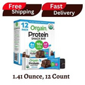 Orgain Organic Plant Based Protein Bar, Chocolate Brownie, 1.41 Ounce, 12 Count