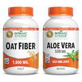 Botanic Choice - Oat Fiber (90 Capsules) & Aloe Vera (180 Capsules) Natural Fiber & Digestive Health Support Bundle