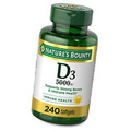 Nature's Bounty Vitamin D3 5000IU 240 Softgels Supports Immune & Bone Health