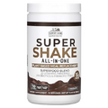 Country Farms All-in-One Super Shake Meal Replacement 15g Plant Protein Dietary Supplement with Superfoods, Vitamins, Probiotics and Prebiotics, 12 Servings, Chocolate, 12.48 Oz