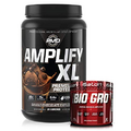 PMD Sports Amplify XL Premium Whey Protein Double Chocolate Explosion (24 Servings) & iSatori Bio-GRO Unflavored (60 Servings)