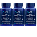 Life Extension Super Omega-3 EPA/DHA Krill/Astaxanthin/Olive Extract 3X120gels