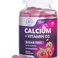 Calcium Gummies with Vitamin D3, Sugar Free Calcium Gummy for Adults & Kids