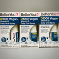 BetterYou D1000 VEGAN Vitamin D3 Oral Spray 1000IU 15ml 100 Servings x 3PK 7/24+