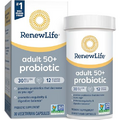 Renew Life Probiotic Adult 50 Plus Probiotic Capsules, Daily Supplement Supports Urinary, Digestive and Immune Health, L. Rhamnosus GG, Dairy, Soy and gluten-free, 30 Billion CFU, 30 Count