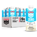 Muscle Milk Zero Protein Shake, Vanilla Crème, 11 Fl Oz Carton, 12 Pack, 20g Protein, Zero Sugar, 100 Calories, Calcium, Vitamins A, C & D, 4g Fiber, Energizing Snack, Packaging May Vary,12 Count (Pack of 1)