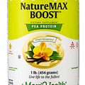 NatureMax BoostTM Pea Protein Powder - Diet Supplement Meal Replacement - 20g Protein Per Serving - Natural Vanilla Flavor - Kosher Vitamin - 1lb