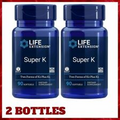 2 Bottles SUPER K with Advanced K2 Complex Softgels 90ct Each By LIFE EXTENSION