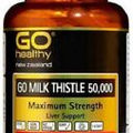 Go Healthy GO Milk Thistle 50,000mg 60 Capsules   -  for for Liver Support