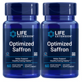 LIFE EXTENSION Optimized Saffron 88.5mg 2X60Caps std. to 0.3% safranal Satiereal