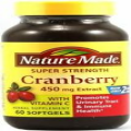 Nature Made Cranberry Extract with Vitamin C Softgels 450 mg 60 Count Pack of 3