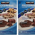 Kirkland Signature Protein Bar Energy Variety Pack, 20 Count (4 Pack)