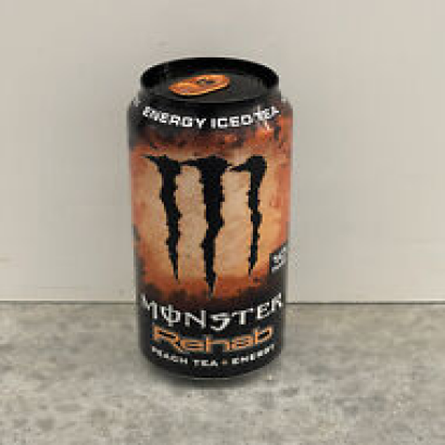 Monster Energy Rehab Peach Tea SKU 0315 Full 15.5 oz Can