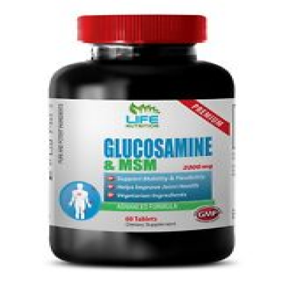 collagen supplement - Glucosamine & MSM 3200mg - natural arthritis vitamins 1B