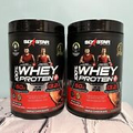 2-Six Star Pro Nutrition 100% Whey Protein Plus Elite Series Trip Choc Exp 3/25