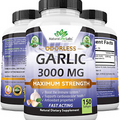 Odorless Pure Garlic 3000 Mg per Serving Maximum Strength 150 Soft Gels Promotes