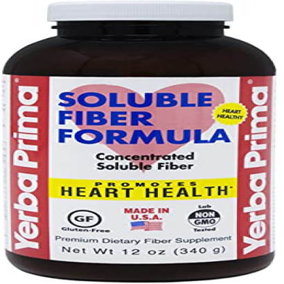 Yerba Prima Soluble Fiber Formula Powder, 12 Ounce - Premium Dietary Fiber Supplement, Natural, Concentrated Soluble Fiber, Gluten Free, Non-GMO, Made in USA