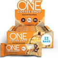 ONE Coffee Shop Protein Bars + Caffeine, Caramel Macchiato, Gluten Free with 20g and only1g Sugar, Guilt-Free Snacking for High Diets, 12 Count (Pack of 1)