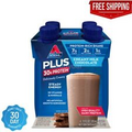 Atkins Plus Protein And Fiber Shake Chocolate Keto Friendly 11 Oz 4 Count