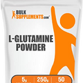 BulkSupplements.com L-Glutamine Powder - Glutamine Supplement, L-Glutamine 5000mg, L Glutamine Powder - Unflavored & Gluten Free, 5000mg per Serving, 250g (8.8 oz) (Pack of 1)
