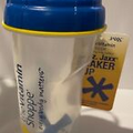 JAXX 28oz Shaker Cup Blue/Yello Protein Shake Powder Bottle Mixer w/Lid Flip Cap