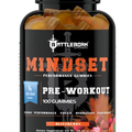 Mindset Dietary Supplement Gummies for Energy and Performance | Naturally Flavored |Vegan and Gluten Free | Multi-Vitamins (Pre Workout)
