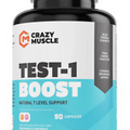 Crazy Muscle® - Testosterone Booster for Men - Natural Supplement - 90 Pills ✅ ✅