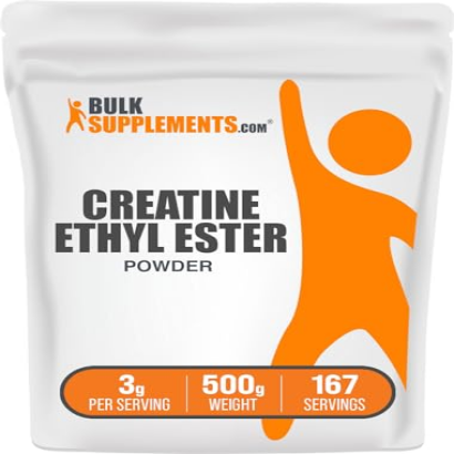 BULKSUPPLEMENTS.COM Creatine Ethyl Ester HCl Powder - Creatine Nutritional Supplements - Creatine Pre Workout Powder - Pure Creatine Supplement - Creatine Powder (500 Grams - 1.1 lbs)