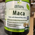Herbal Secrets Maca 500 Mg 250 Caps - Supports Reproductive Health - Energizing