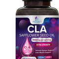 Conjugated Linoleic Acid CLA 1560mg - Extra Strength CLA Supplement Pills - Improve Body Composition & Lean Muscle Tone, Metabolism & Energy - Nature's Safflower Capsules, Non-GMO - 120 Softgels