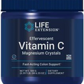 Life Extension Effervescent Vitamin C Magnesium Crystals Colon Support 180g