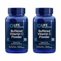 Lot of 2 Life Extension Buffered Vitamin C Powder for Sensitive Stomachs 454 g