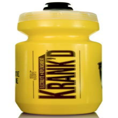 JBN Classic Shaker Bottle - Perfect for Protein Shakes and Pre Workout, New and Improved Lid with Carrying Loop, 16-Ounce, Black Lid, Yellow Cup