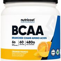 Nutricost BCAA 2:1:1 Powder (Orange Mango) 60 Servings - 6G Per Serving