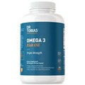 Dr Tobias Omega 3 Fish Oil, Triple Strength, 2000 mg Per Serving, 90 Servings