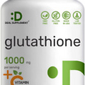Glutathione Supplement 1000Mg per Serving 98% Purity | plus Vitamin C 500Mg Ac