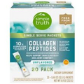 Simple Truth Collagen Peptides Powder Unflavored - 20 Pack Exp: 07/2026