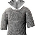 Half Sleeves Chainmail Shirt with Coif MS Butted – Zinc Plated