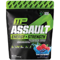 Muscle Pharm Assault Energy & Strength Pre Workout Powder for Men & Women with Beta Alanine, Caffeine, Creatine & Betaine Anhydrous, Pre-Workout Supplements, 30 Servings, Blue Raspberry Flavor