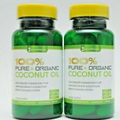 2-Pack FRESH Certified Organic Coconut Oil 60 Soft Gels FDA