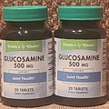 2X  Bottles People's Choice Glucosamine Joint Therapy 20 Tabs 500mg.