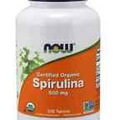 NOW FOODS Spirulina Certified Organic 500mg - 500 Vegan Tablets FREE SHIPPING