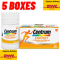 5X60's New Centrum Energy B-Vitamins and Minerals + Vitamin C & E - Fast DHL