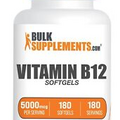 BulkSupplements Vitamin B12 - 180 Softgels- 5000mcg Per Serving -Energy Boost